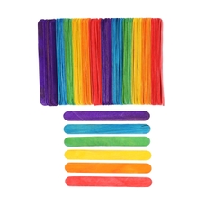 Classmates Wooden Craft Sticks - Jumbo- Coloured - Pack of 100
